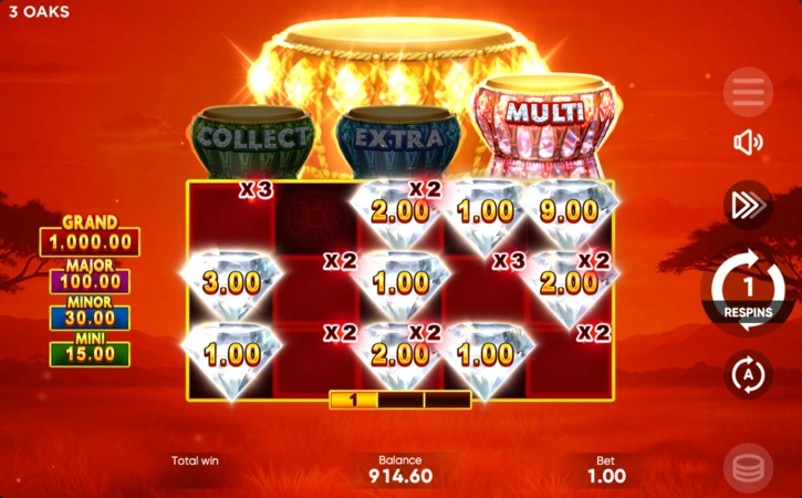 4 African Drums Slot Funkciók